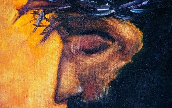 Krisztus töviskoszorúval a kereszten (részlet)