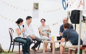 beszélgetés az ökossátorban
