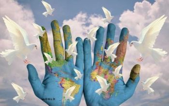 ima, galamb, kéz, Föld