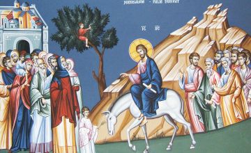 Jézus bevonulása Jeruzsálembe virágvasárnap