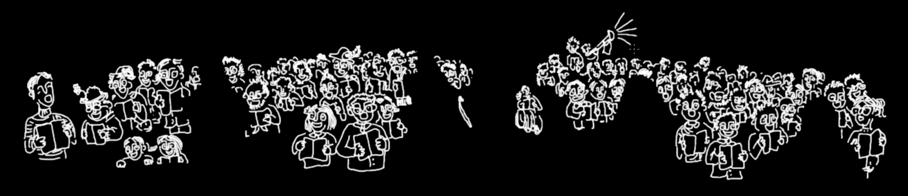 Kelenfold rajzolt emberek