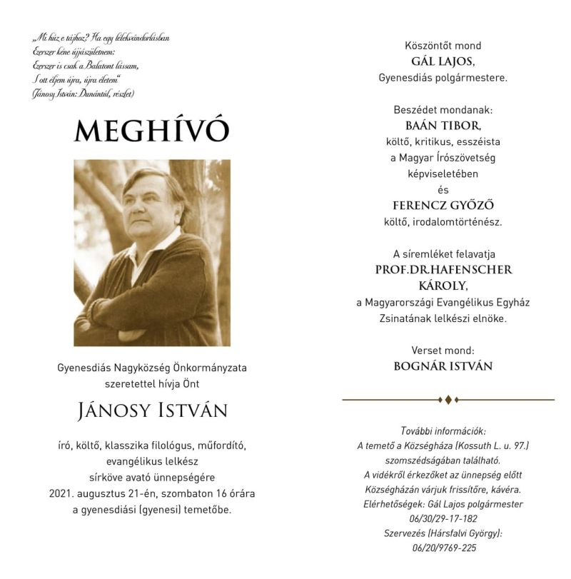 Janosy Istvan sirkoavatas