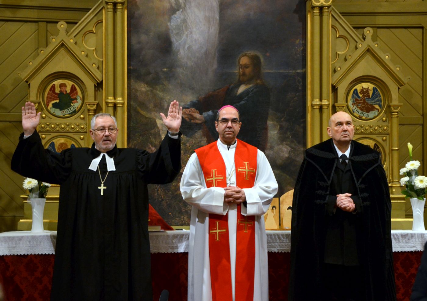 20220120 Szombatehely imaheti alkalom Szemerei Janos Szekely Janos Steinbach Jozsef foto Adami Maria