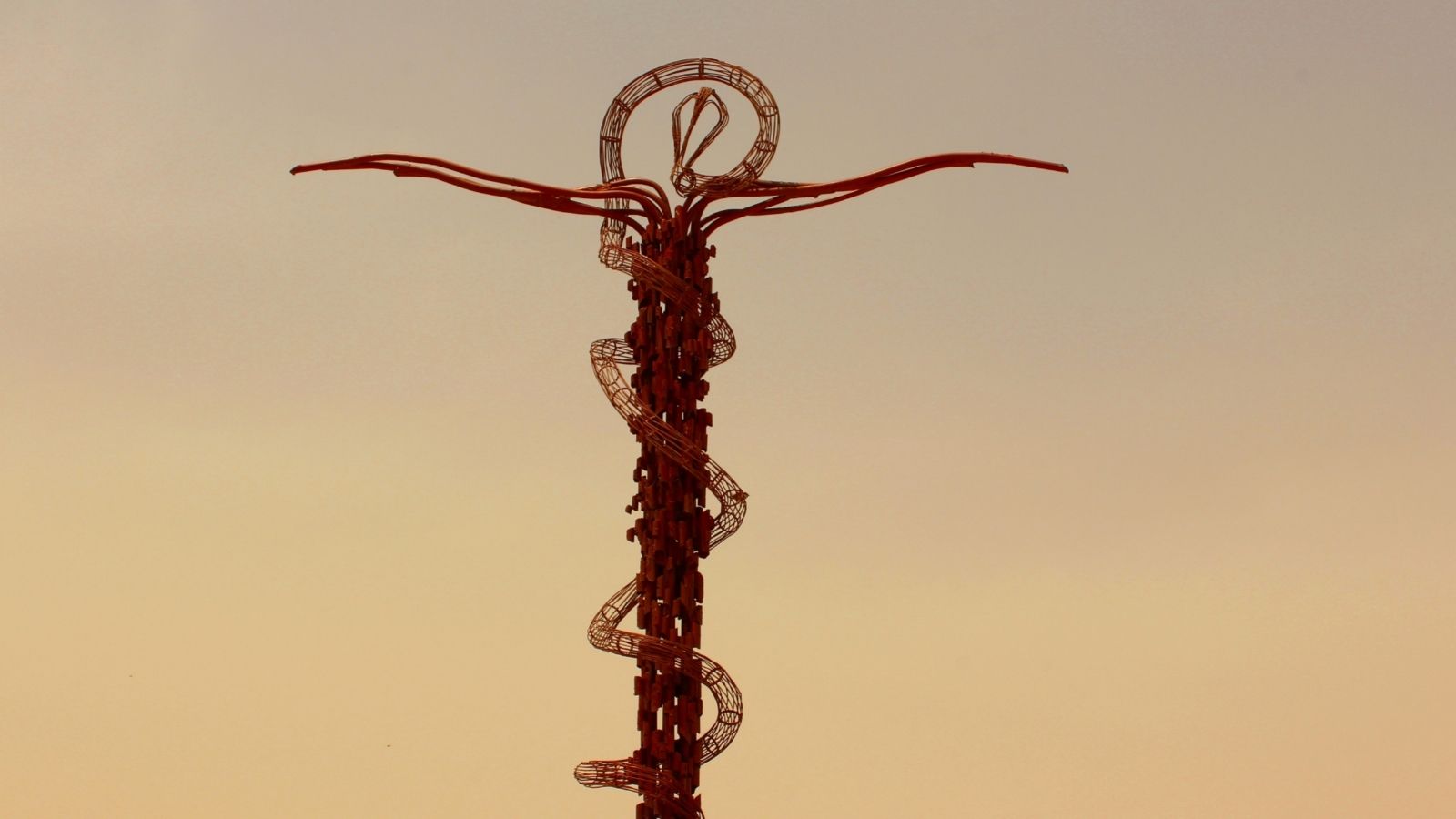 The Brazen Serpent statue Mount Nebo Jordan photo Socha GettyImages Canva