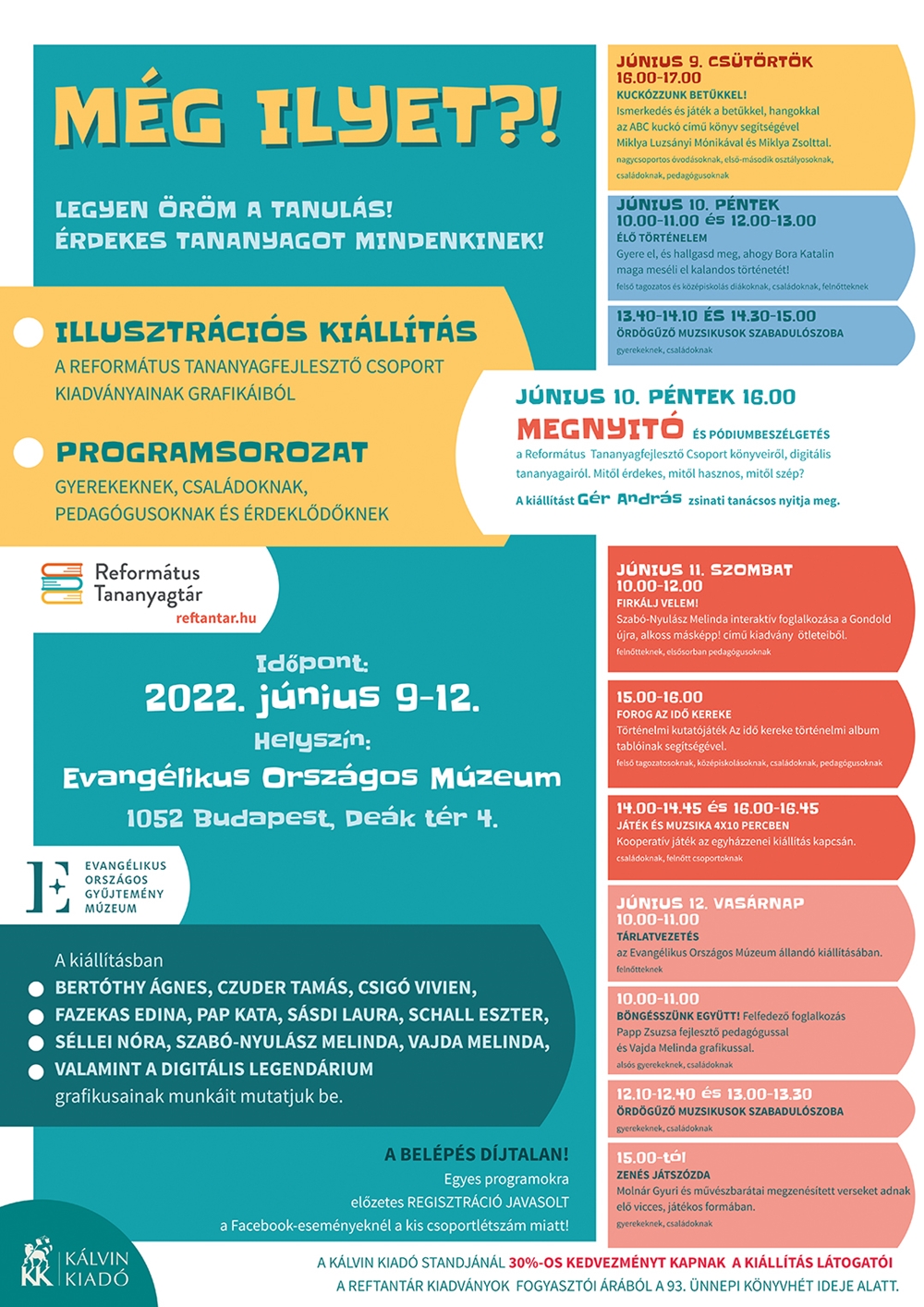  Még ilyet?! A Református Tananyagtár és az Evangélikus Országos Múzeum programsorozata