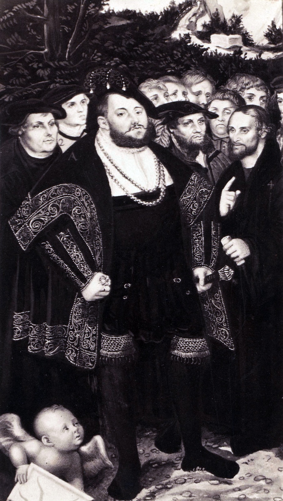 Leonida Caldesi-Mattia Montecchi fotómásolata id. Lucas Cranach festményéről az 1850-es évekből (198 × 113 mm, Rijksmuseum, Amszterdam)
