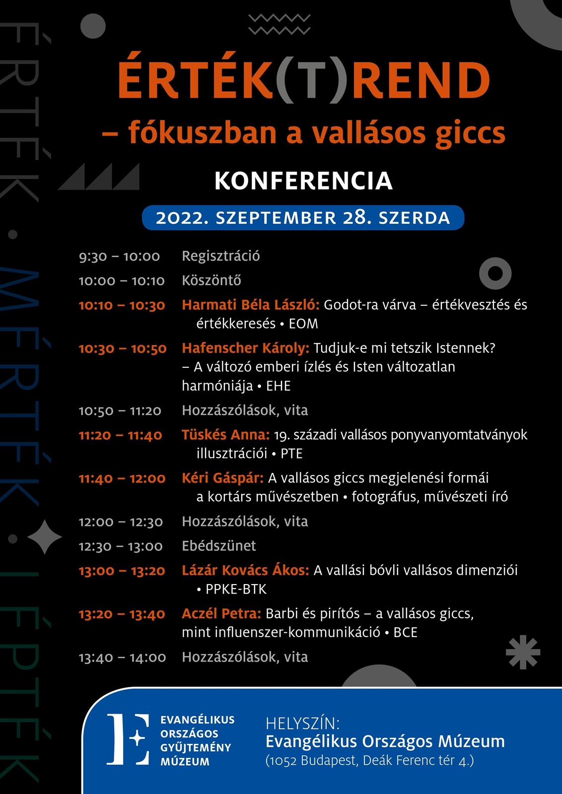 Konferencia: ÉRTÉK(T)REND – fókuszban a vallásos giccs 
