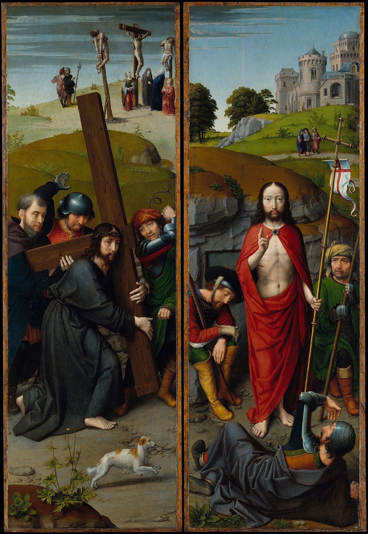 Gerard David Christ Carrying the Cross with The Resurrection ca.1510