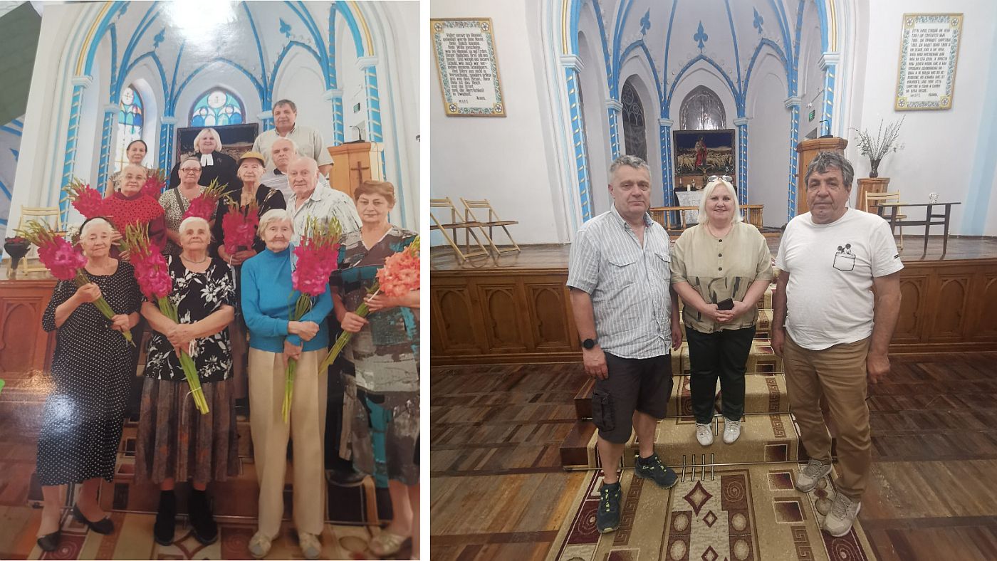 Fábri György a taskenti evangéikus templomban, Üzbegisztánban