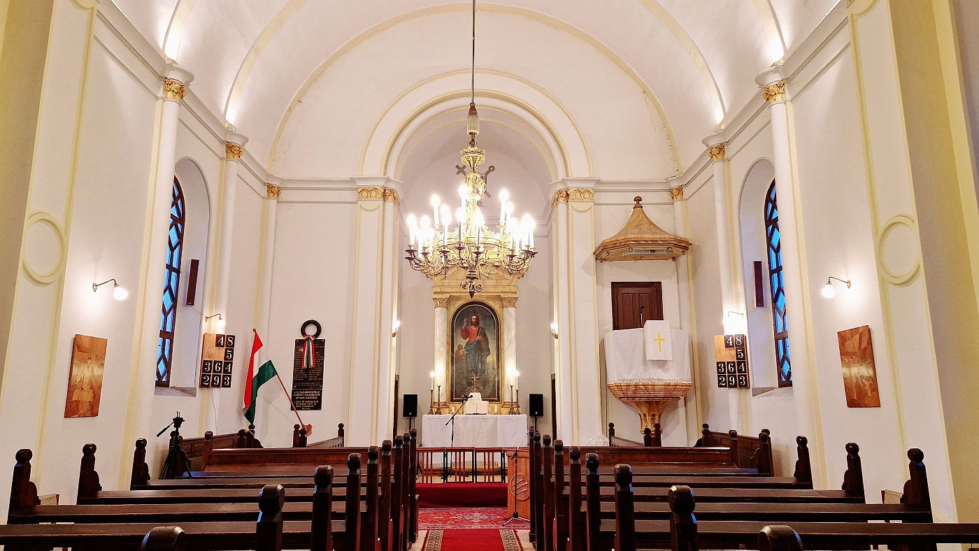 Salgótarjáni evangélikus templom belső tere