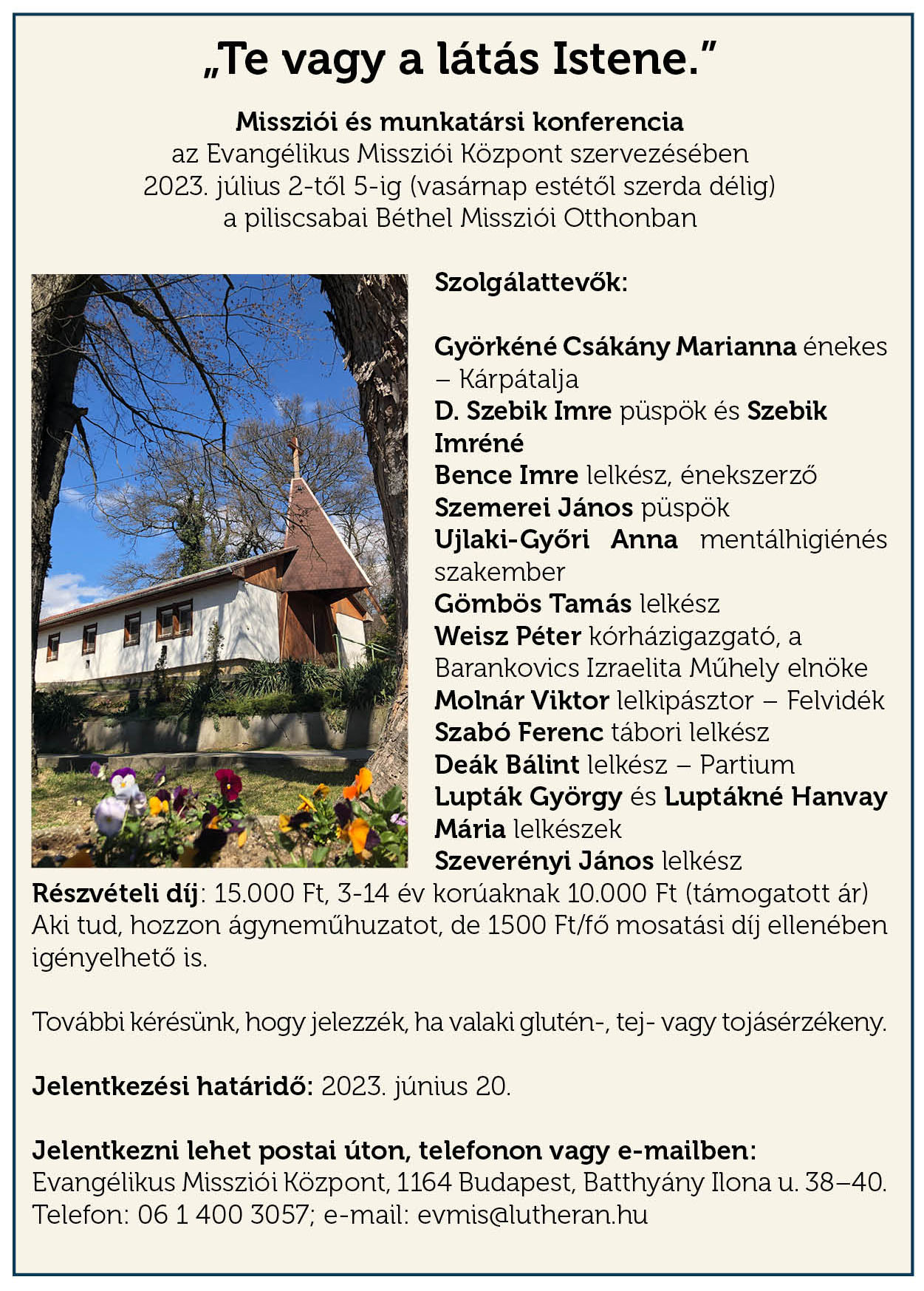 Missziói és munkatársi konferencia az Evangélikus Missziói Központ szervezésében 