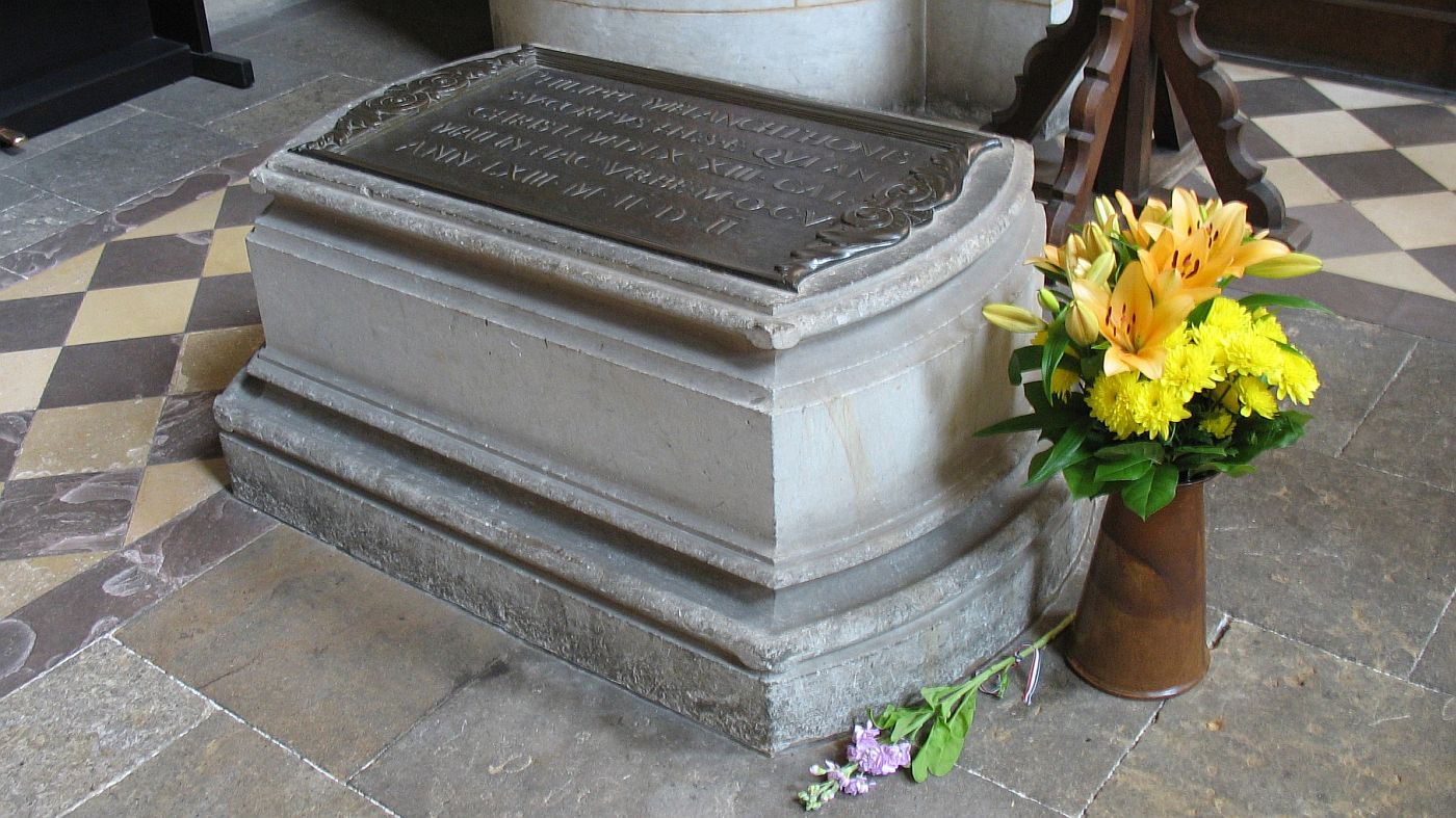 Philipp Melanchthon sirja Wittenberg vartemplom