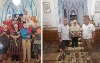 Fábri György a taskenti evangéikus templomban, Üzbegisztánban