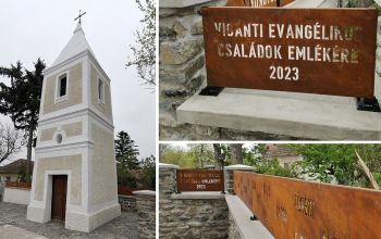 felújítottt evangélikus harangtorony Vigántpetenden