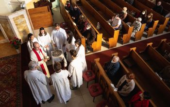 Konfirmáció a kőbányai evangélikus templomban 2021 reformációján - fotó: Szakolczai Richárd