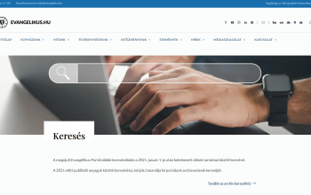 megújult keresőfelület az Evangélikus.hu oldalon
